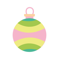 merry christmas celebration colored ball decoration