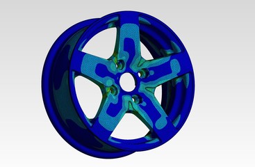 wheel engineering with finite element analysis and von mises stress plot © Léo 