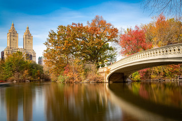 The beautiful Bow Bridge of Central Park New York City