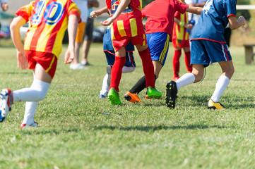 soccer football players  team competition in the sport stadium