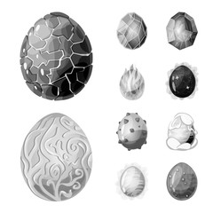 Isolated object of monster and fantasy icon. Set of monster and big vector icon for stock.