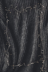 Sweaters and garland lights