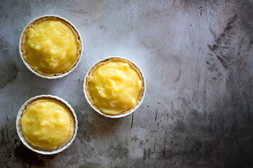 Lemon Tarts with Raspberries