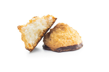 Coconut cookies with chocolate.