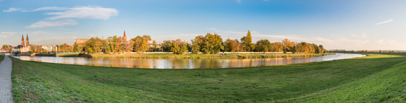 panorama odry w Opolu