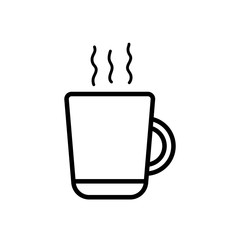 hot chococlate cup beverage aroma icon thick line