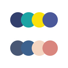 colour palette vector illustration set