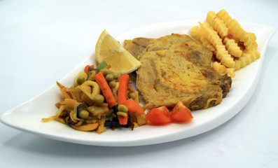 chicken with rice and vegetables