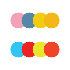 colour palette vector illustration set