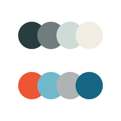 colour palette vector illustration set