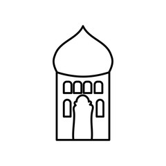 arabic castle tower classic antique icon thick line