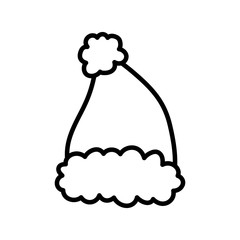 santa hat accessory headwear icon thick line
