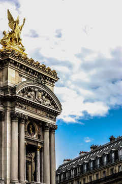 detail of the opera house of Paris