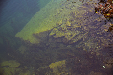 View of the stone underwater