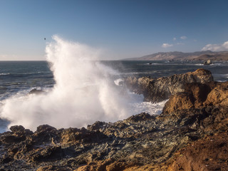 Large wave on the California Coast.