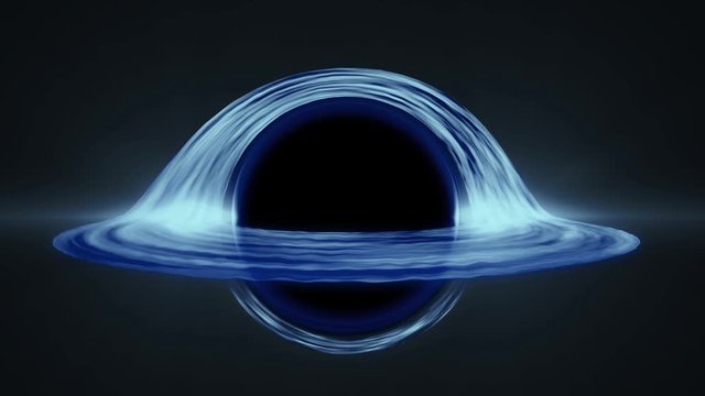 4K Black hole model loop with the orbiting accretion disk 