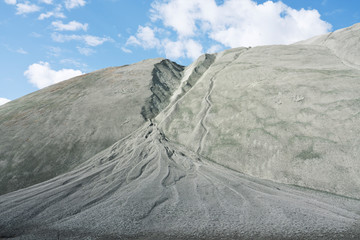Asbestos mining tailing pile