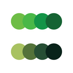 Green color palette vector illustration