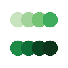 Green color palette vector illustration