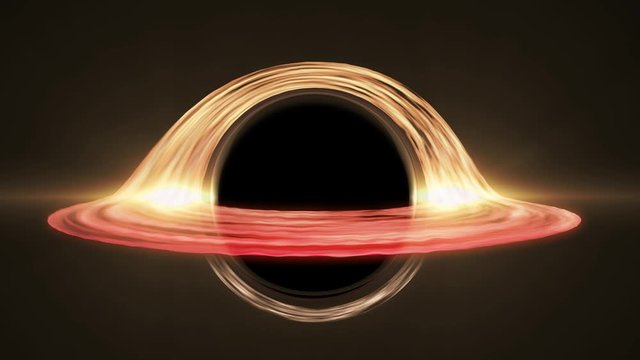 4K Black hole model loop with the orbiting accretion disk 