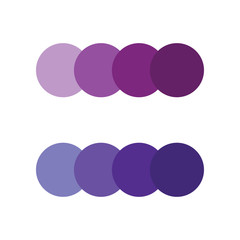 Purple color palette vector illustration