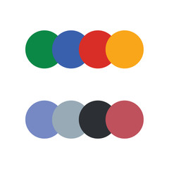 Colour palette vector illustration set