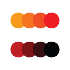 Colour palette vector illustration set