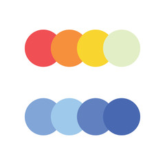 Colour palette vector illustration set