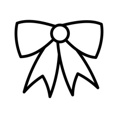 bow decoration ribbon icon thick line