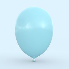 blue balloon mockup. party decoration