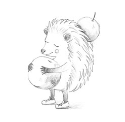 Hedgehog in sneakers