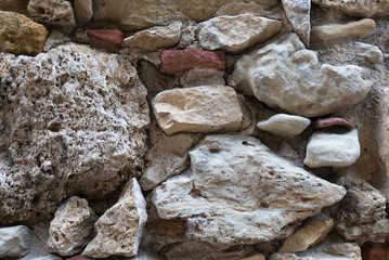 Very old Textured rock wall