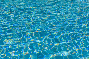 Background of the turquoise water in swimming pool