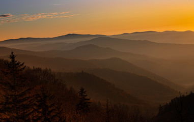 Sunrise in the Smokey Mouintyains