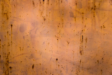 Iron texture painted in orange with rust details.