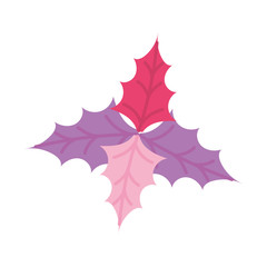 Naklejka premium merry christmas celebration leaves decoration nature