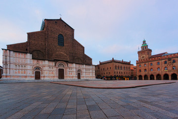 A panoramic view of main square - bologna, italy. © xamnex