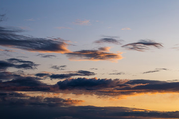Colorful clouds in the sky