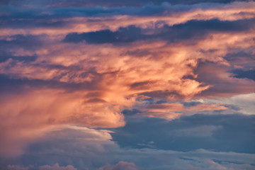 Colorful clouds in the sky
