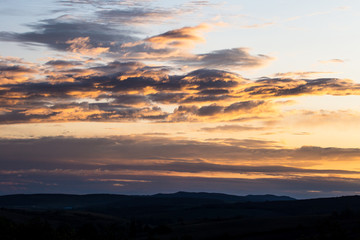 Morning colorful sky over landscape