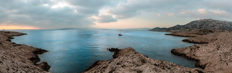 Naklejka premium panorama plage marseille