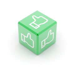 Like and unlike icons, social media concepts, 3d rendering