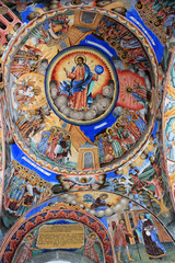 ブルガリア　リラの僧院のフレスコ画
