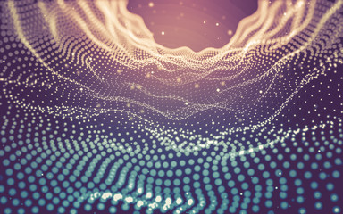 Abstract background. Molecules technology with polygonal shapes, connecting dots and lines....