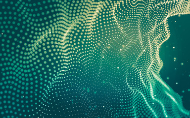 Abstract background. Molecules technology with polygonal shapes, connecting dots and lines....