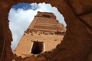 Vistas de la poblaci&oacute;n de Belchite, destruida durante la Guerra Civil Espa&ntilde;ola