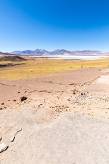 Chile Atacama desert panoramic view of red rocks