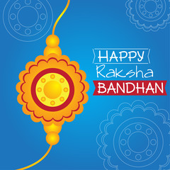 Card of happy raksha bandhan - Vector illustration