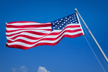 American flag on flag pole