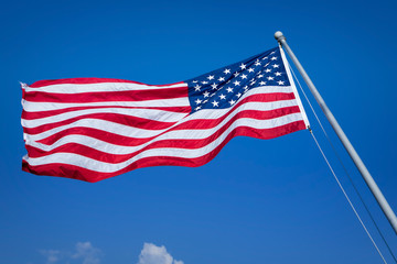 American flag on flag pole